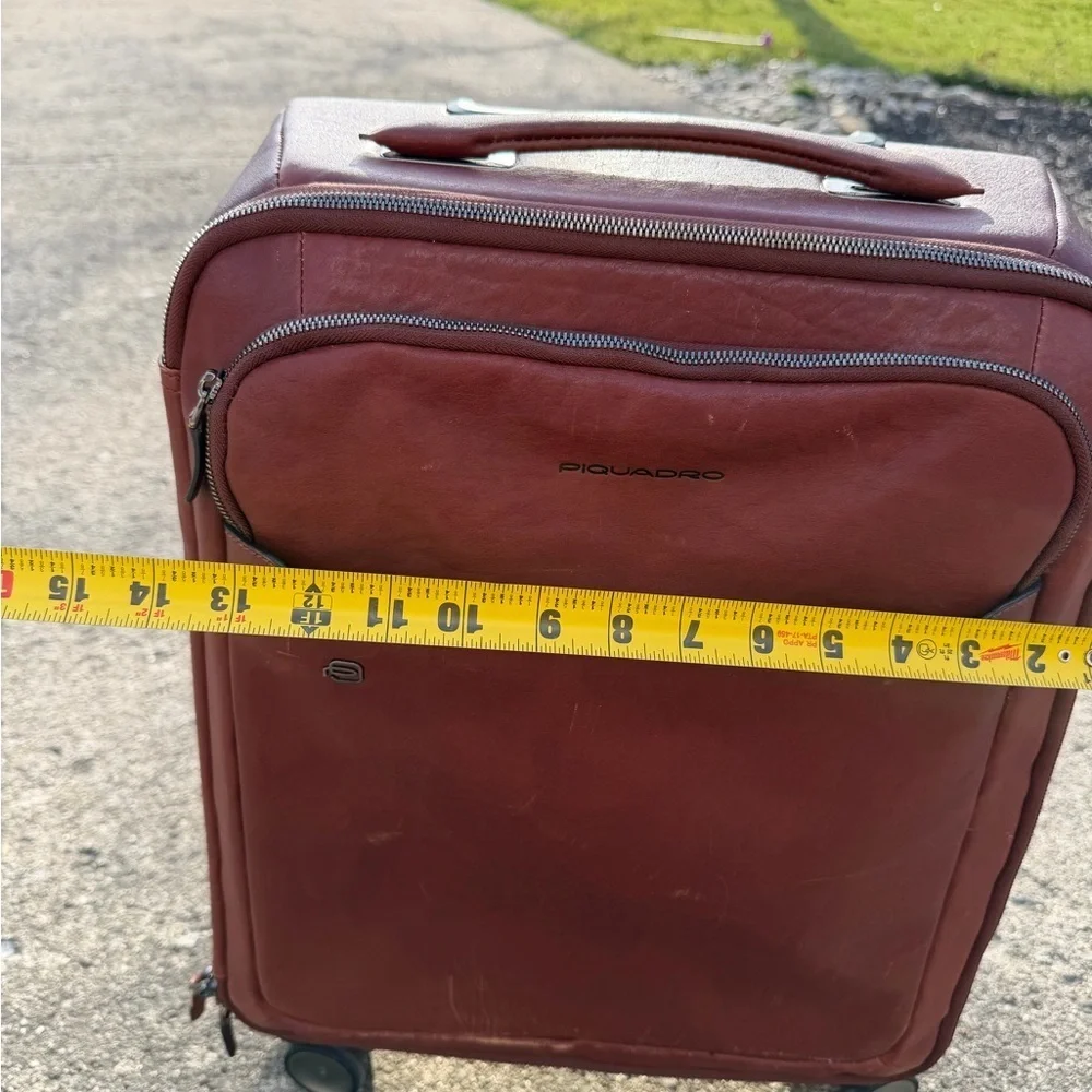 $2,000 Piquadro 100% Leather Antique Brown Carry On Luggage Executive Charging